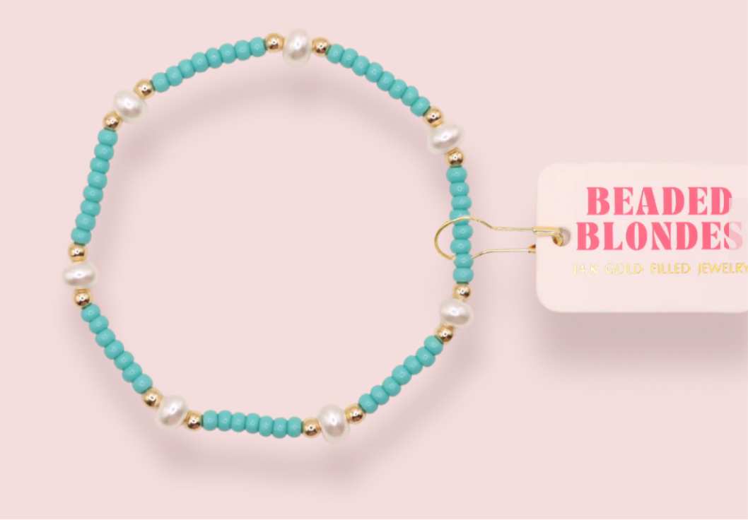 Turquoise Pearl Bracelet