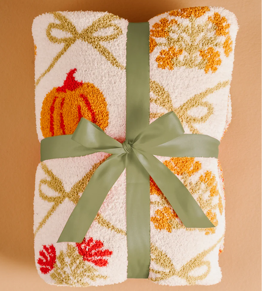 Patchwork Pumpkins Cozy Dreams Luxe Blanket