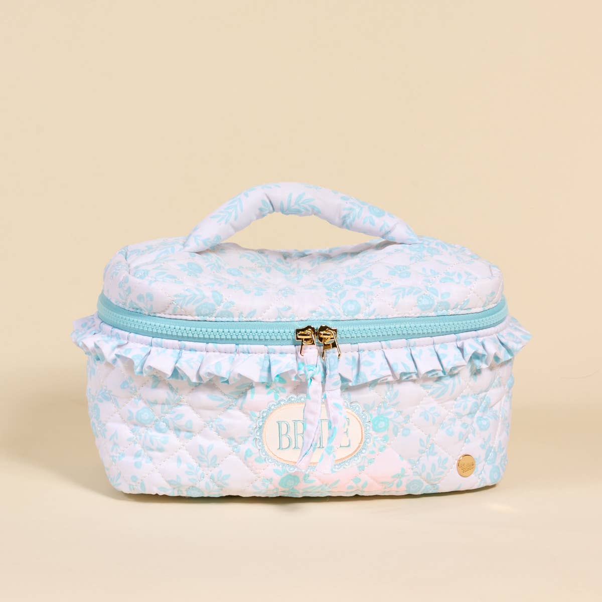 Glam & Go Quilted Cosmetic Bag–Bride Something Blue