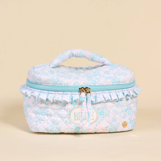 Glam & Go Quilted Cosmetic Bag–Bride Something Blue