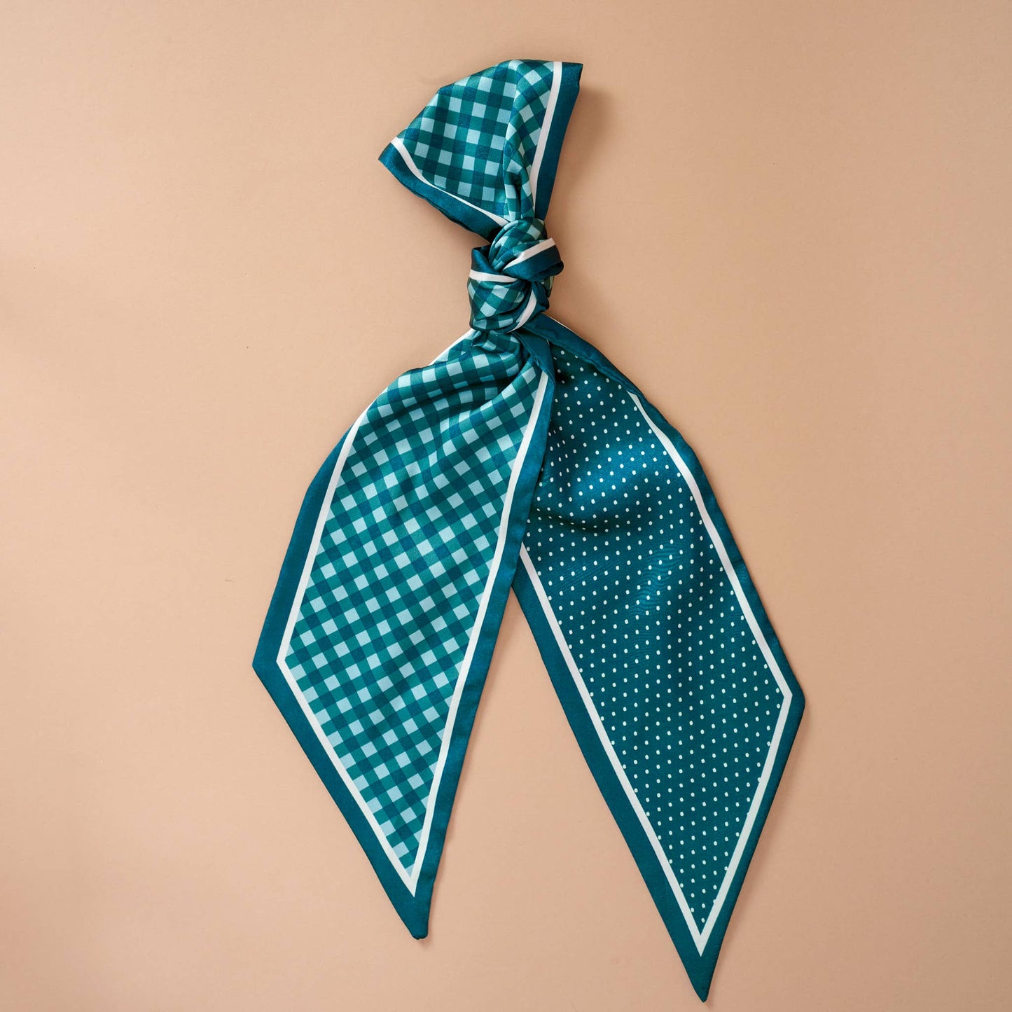 Twirl & Tie Scarf Accessory-Gingham Green