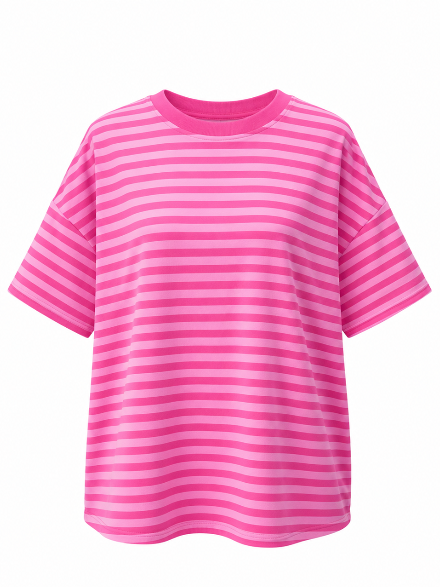 Berry Sweet Striped Short Sleeve Top