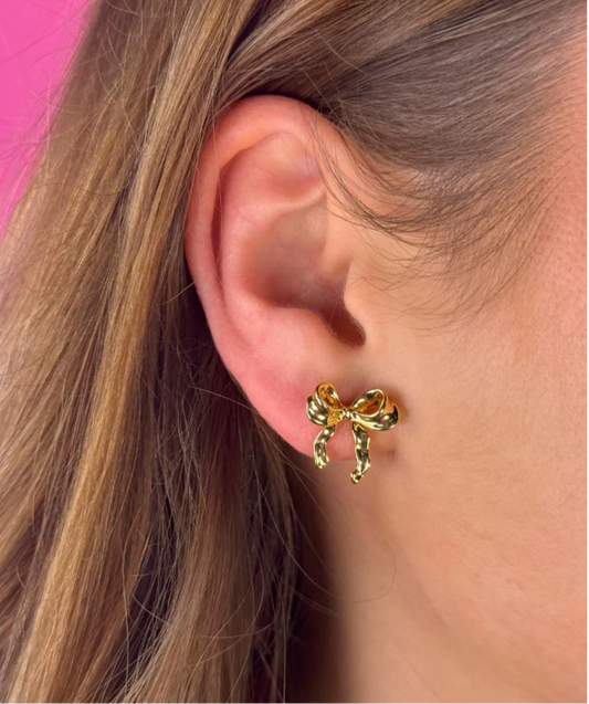 Golden Bow Earrings