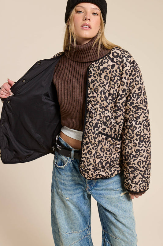 Lily Leopard Quilted Jacket