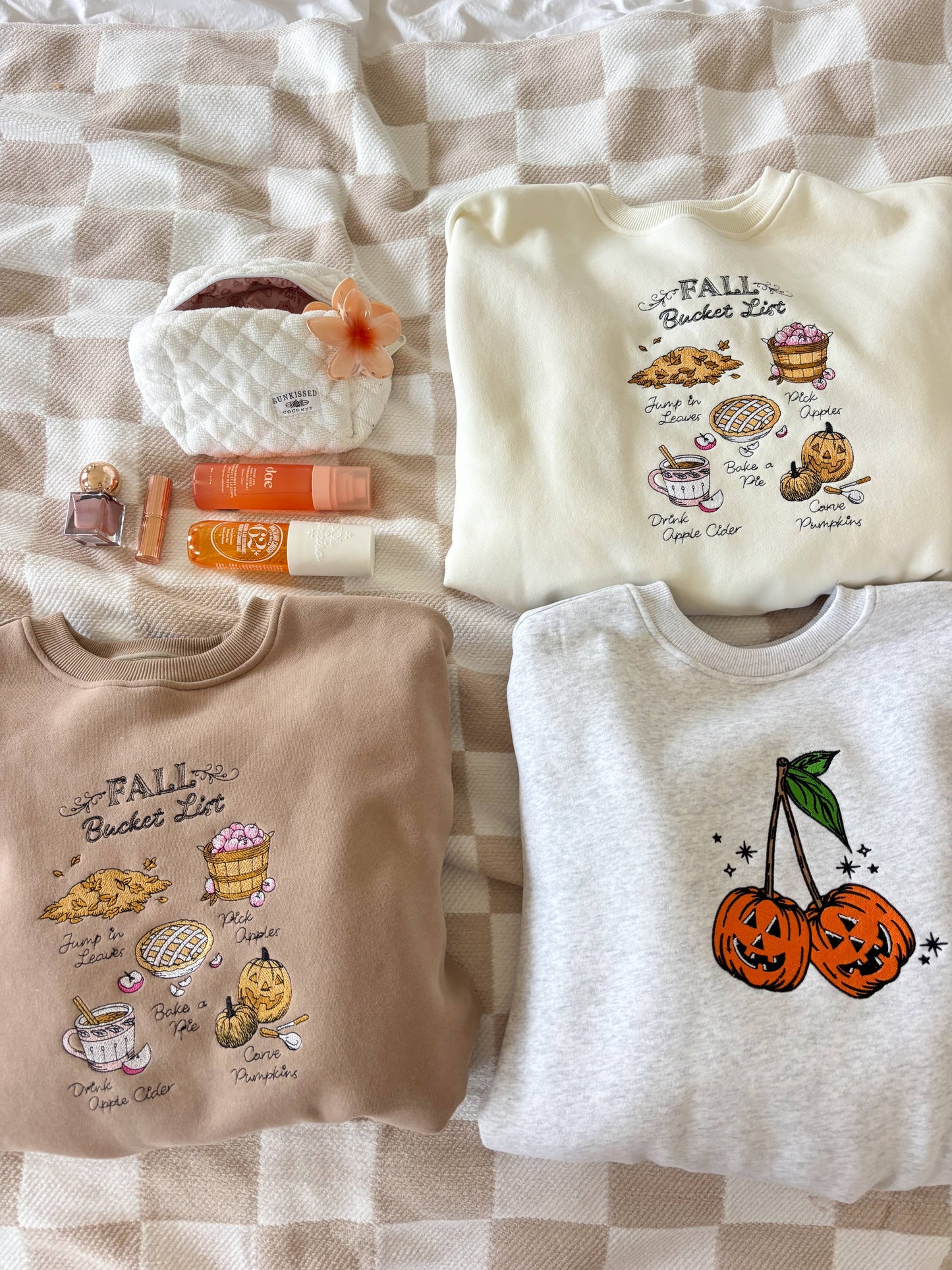 Fall Bucket List Embroidered Sweatshirt