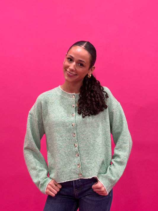 Parker Cardigan - Mini Striped