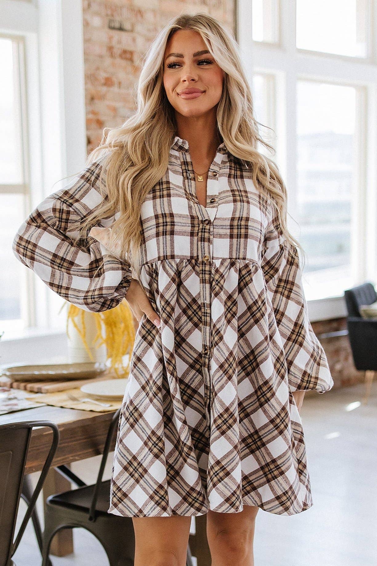 Bradley Plaid Shirt Dress