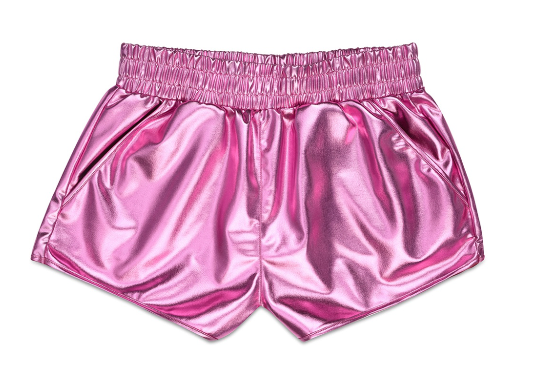 Pink Metallic Shorts