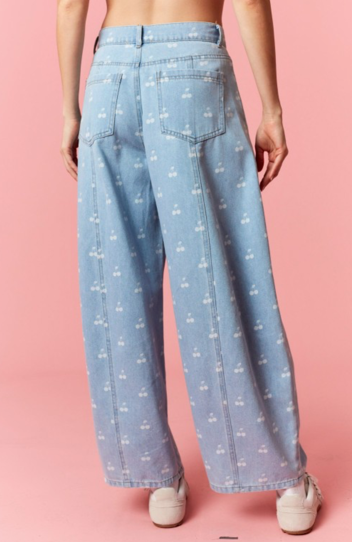 Cherry on Top Wide Barrel Jean