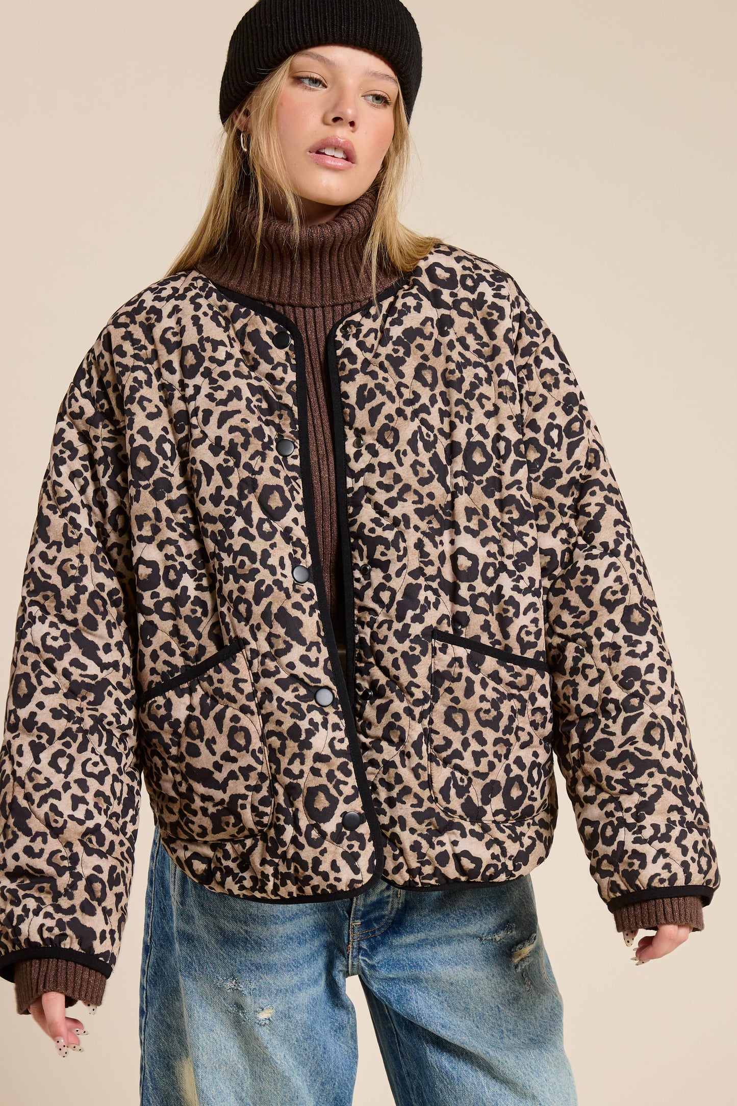 Lily Leopard Quilted Jacket