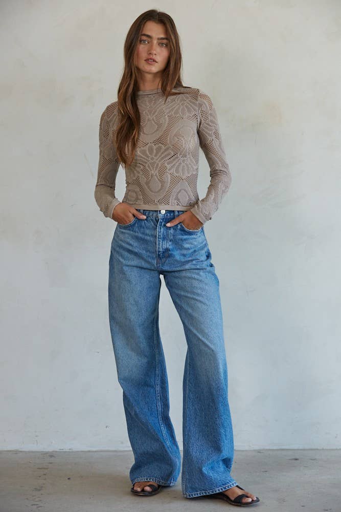 Eden Mock Neck Long Sleeve Top