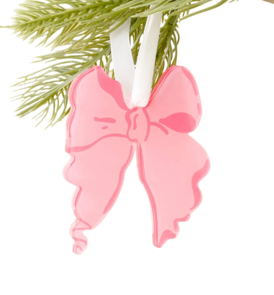 Pink Bow Ornament