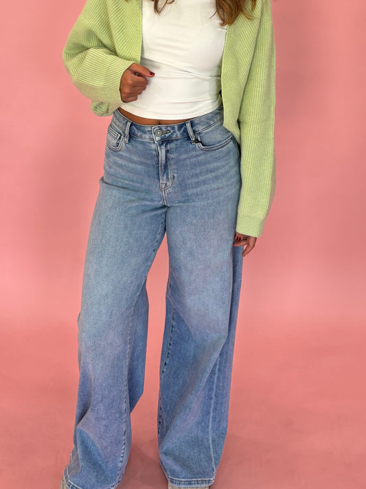 Hidden Wide Leg Jean