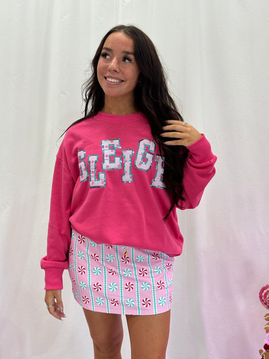 SLEIGH Pink Pullover