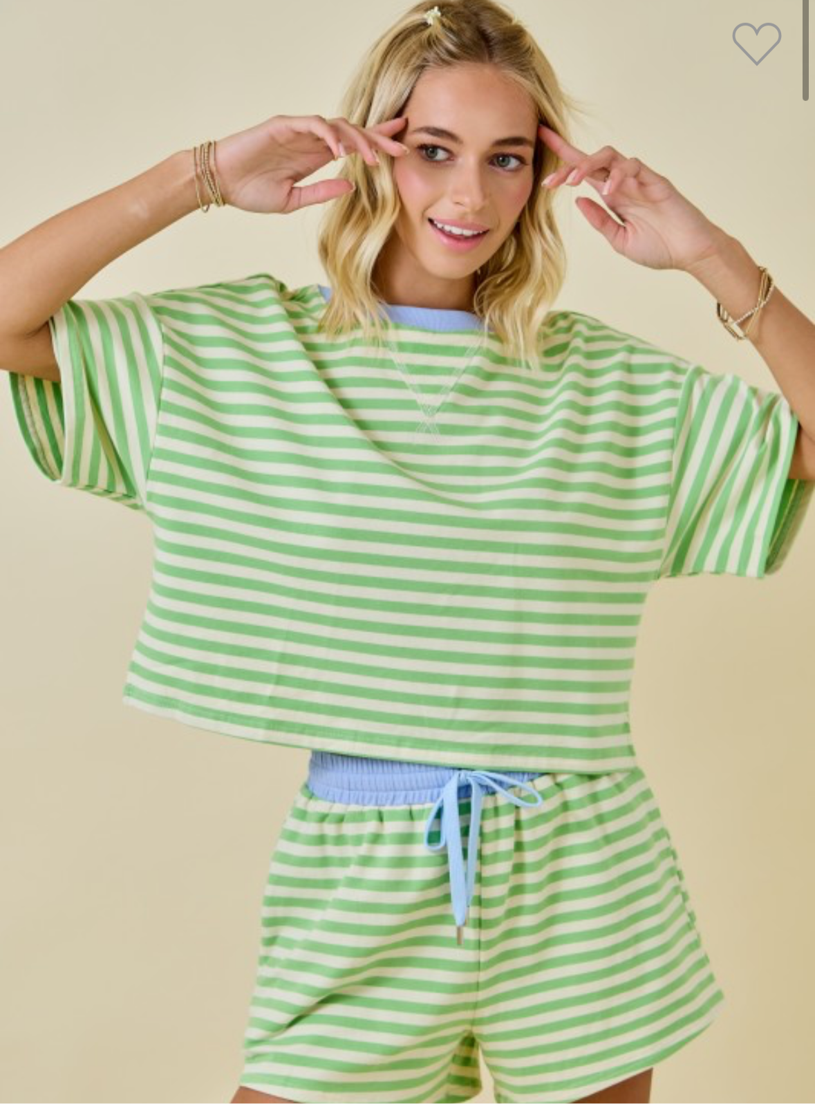 Lollipop Striped Shirt and Short Set