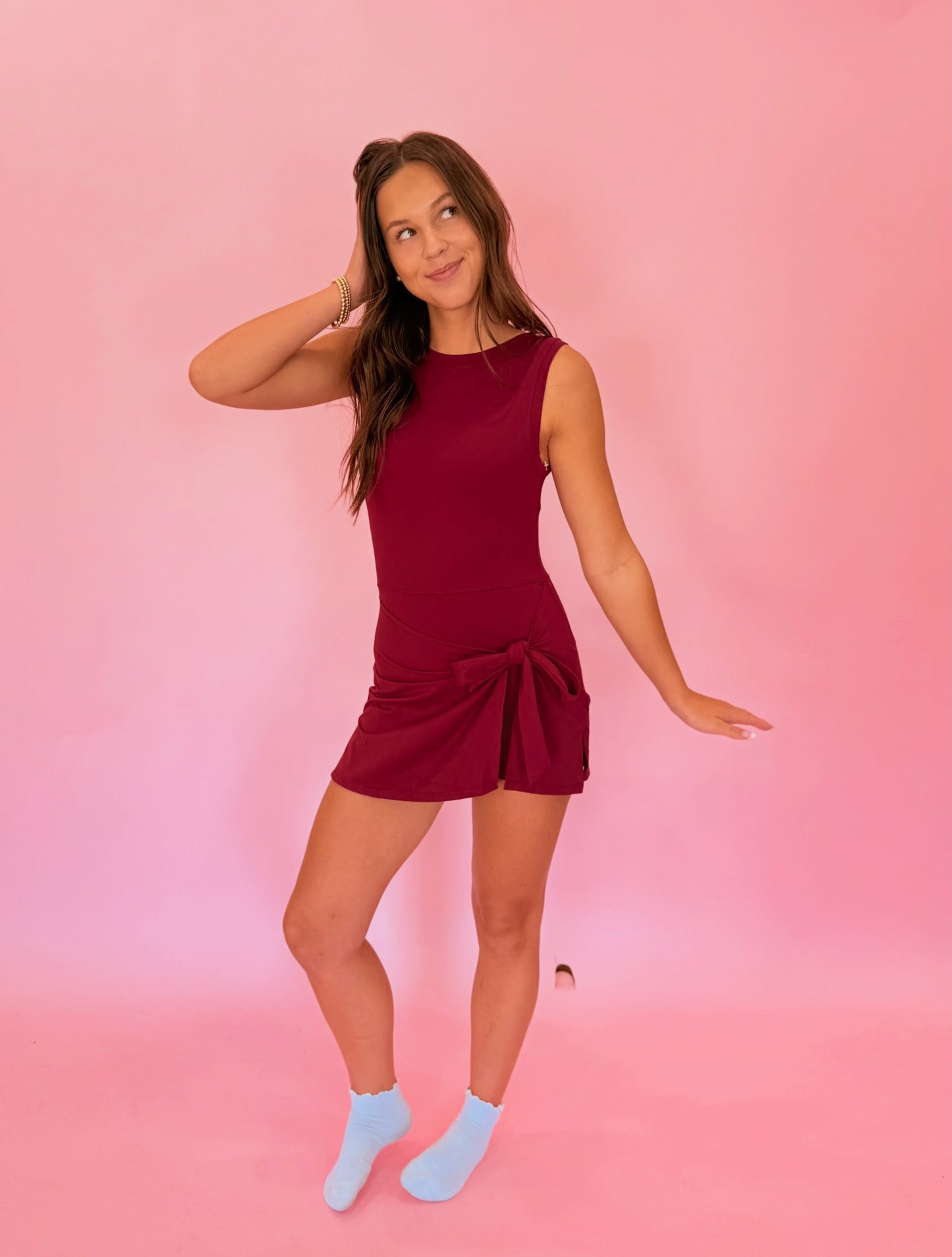 Sleeveless Wrap Tie Front Dress