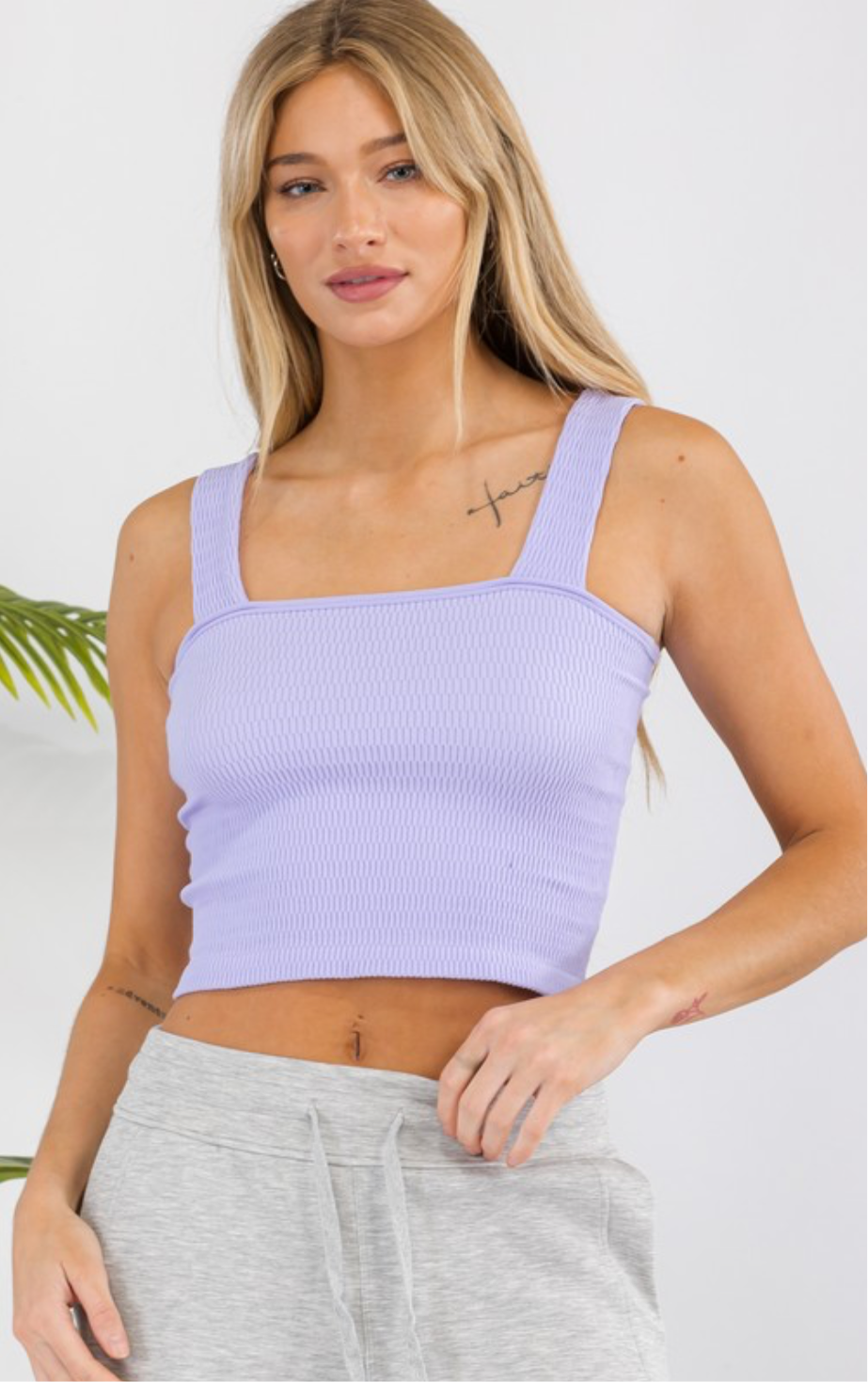 Yelete - Seamless Textured Crop Tank