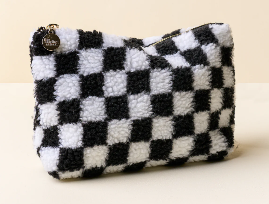 Checker Teddy Pouch
