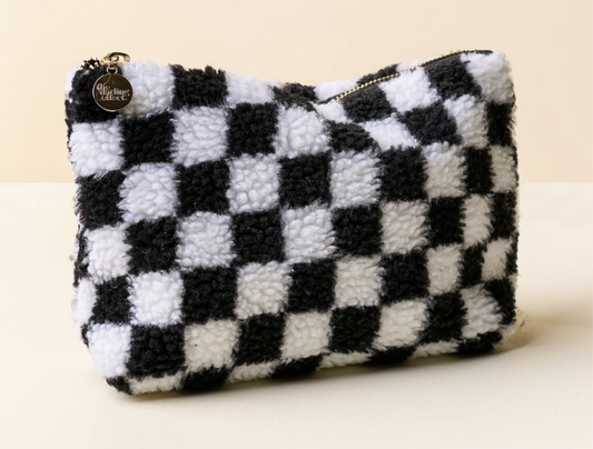 Checker Teddy Pouch