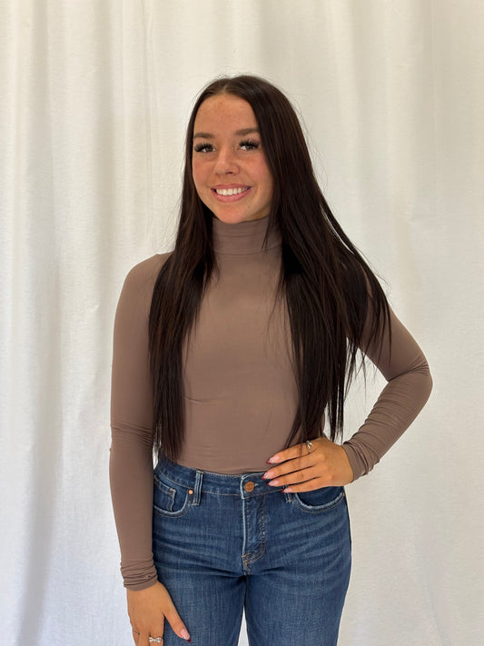 Seamless Honey Mock Neck Bodysuit