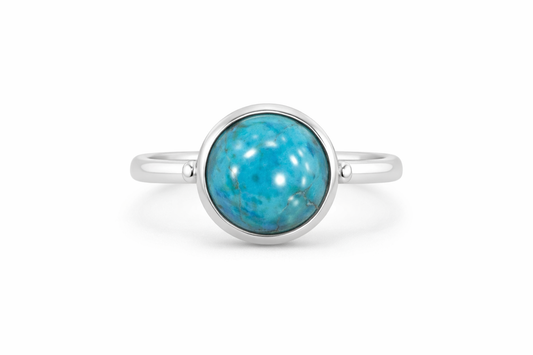 Round Turquoise Ring SZ: 8