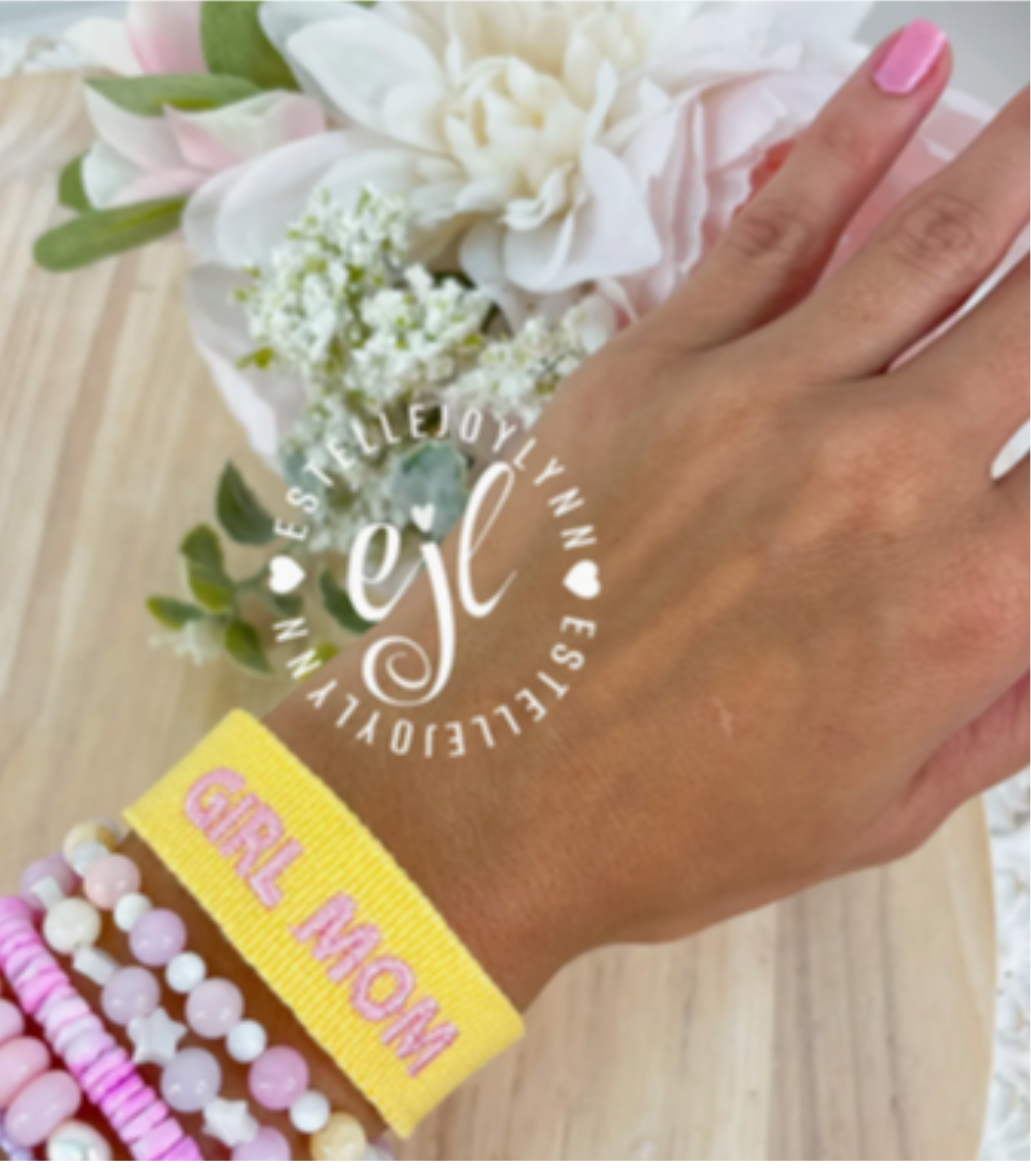 Embroidered Bracelets For Girl Mom