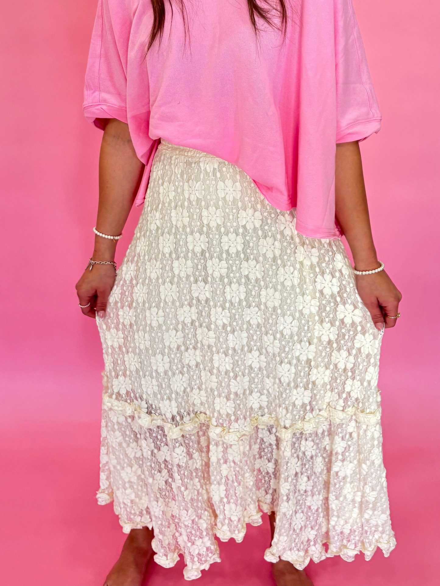 Lace and Grace Midi Skirt