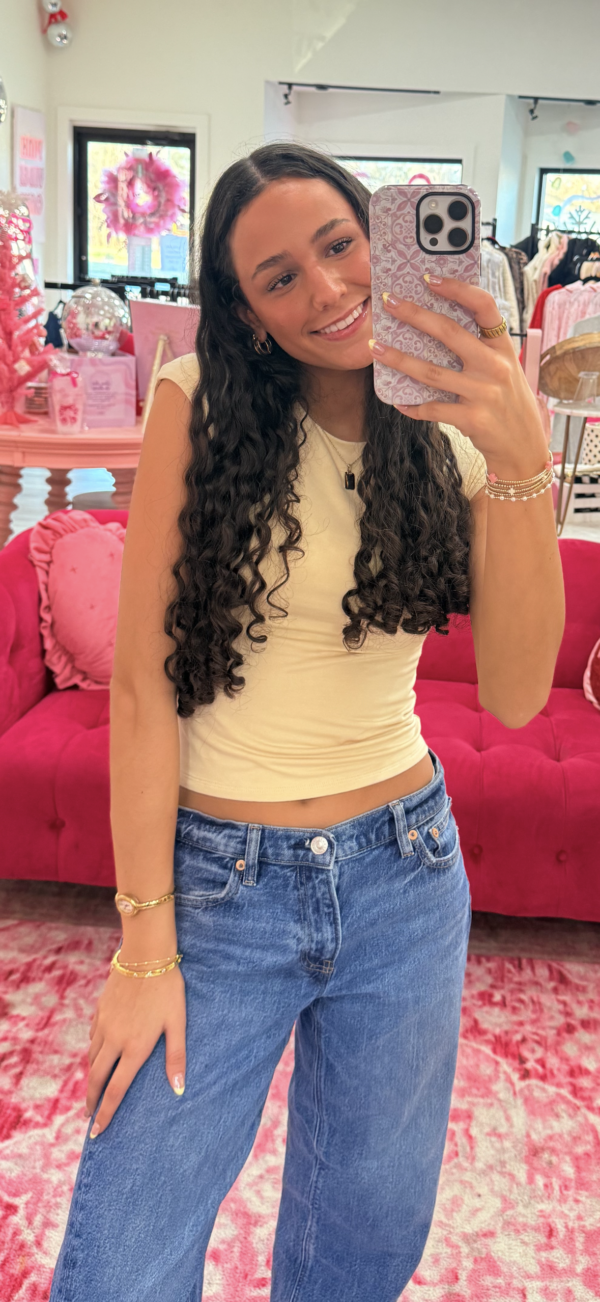 Butter cap sleeve crop tee