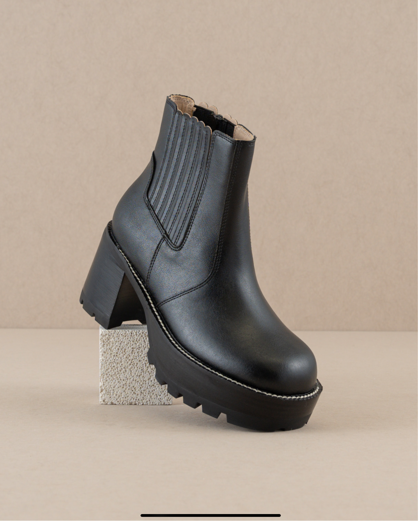 The Aubrey Midnight | Platform Paneled Boots