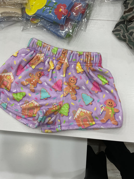 Joyful Gingerbread Plush Shorts