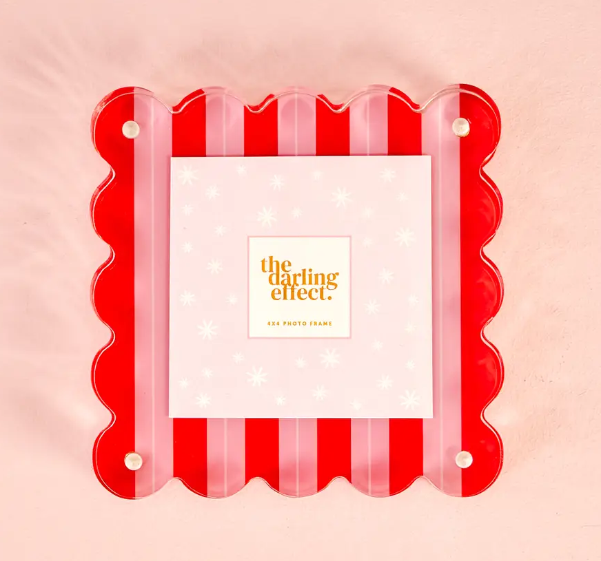 Peppermint Stripes Acrylic Frame