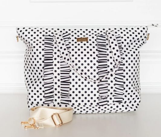 Hollis Ruffled Nylon Tote Bag