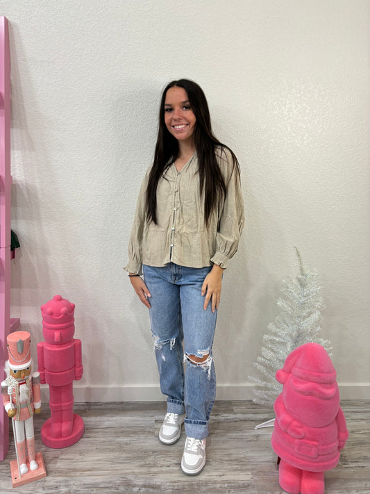 Ally Drop Shoulder Blouse