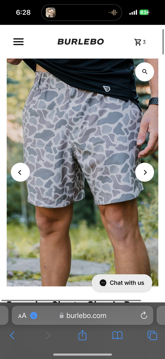 Everyday Short - Classic Deer Camo - Grey Pocket