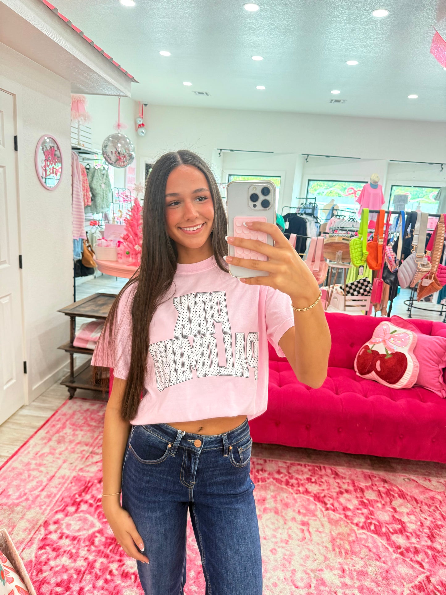 Pink Palomino Polka Dot Tee