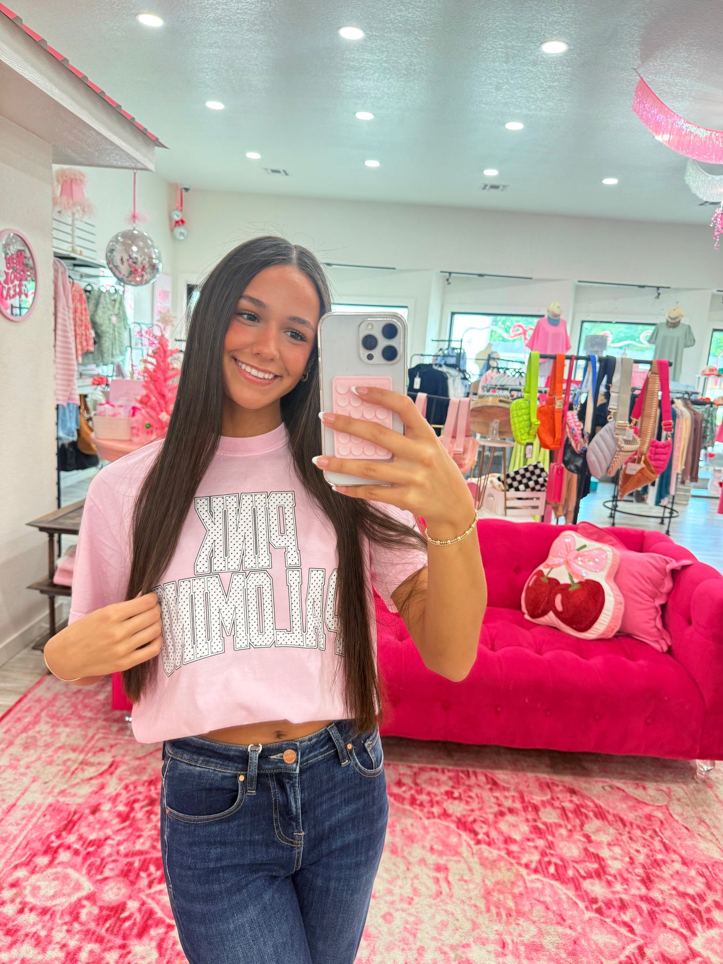 Pink Palomino Polka Dot Tee