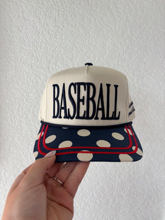 Baseball polka dot cap