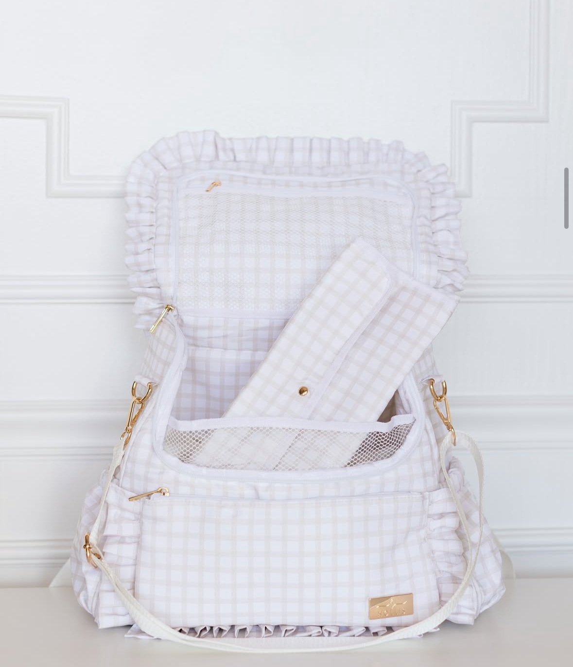 Hollis Ruffle Diaper bag