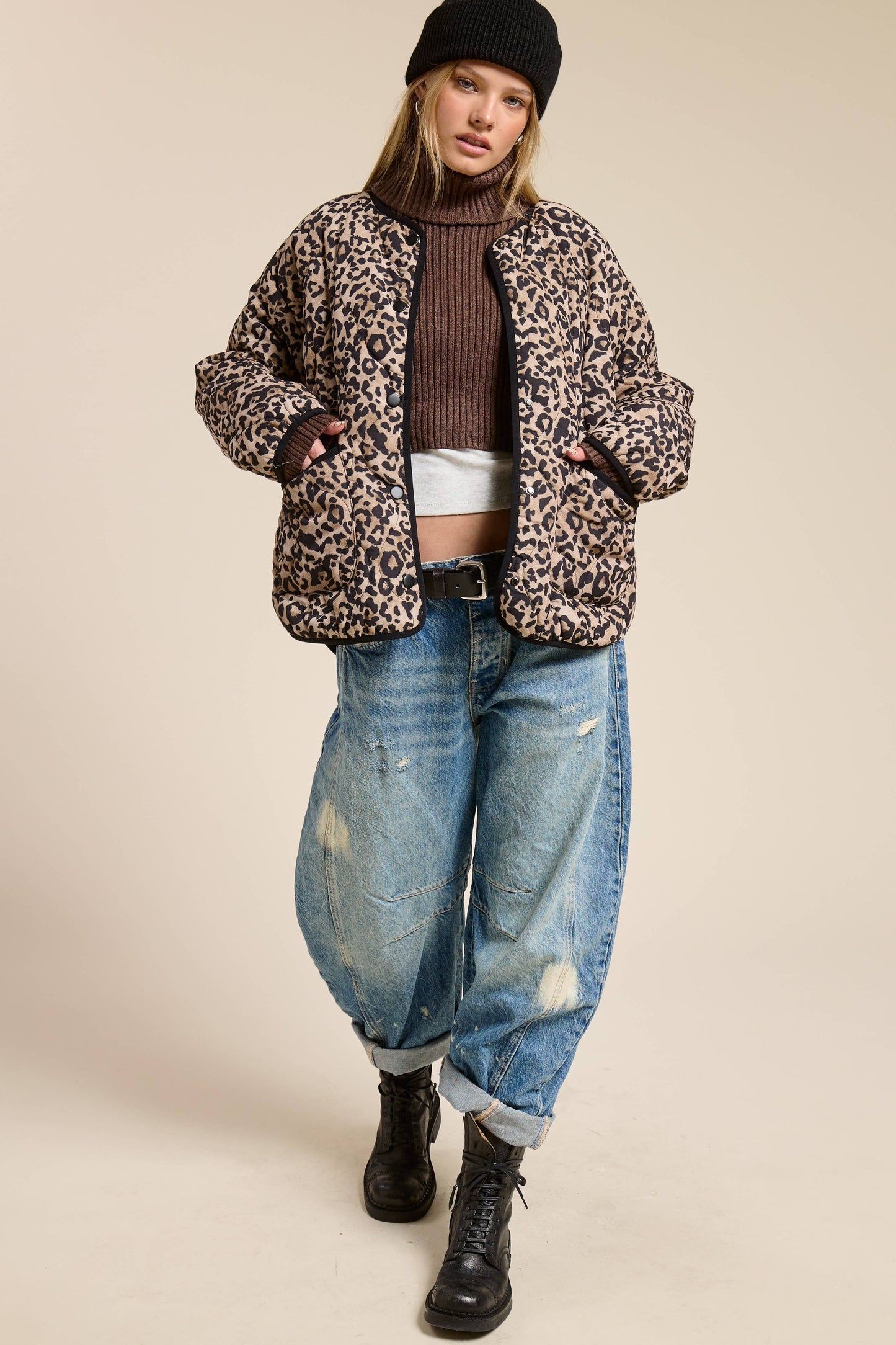 Lily Leopard Quilted Jacket