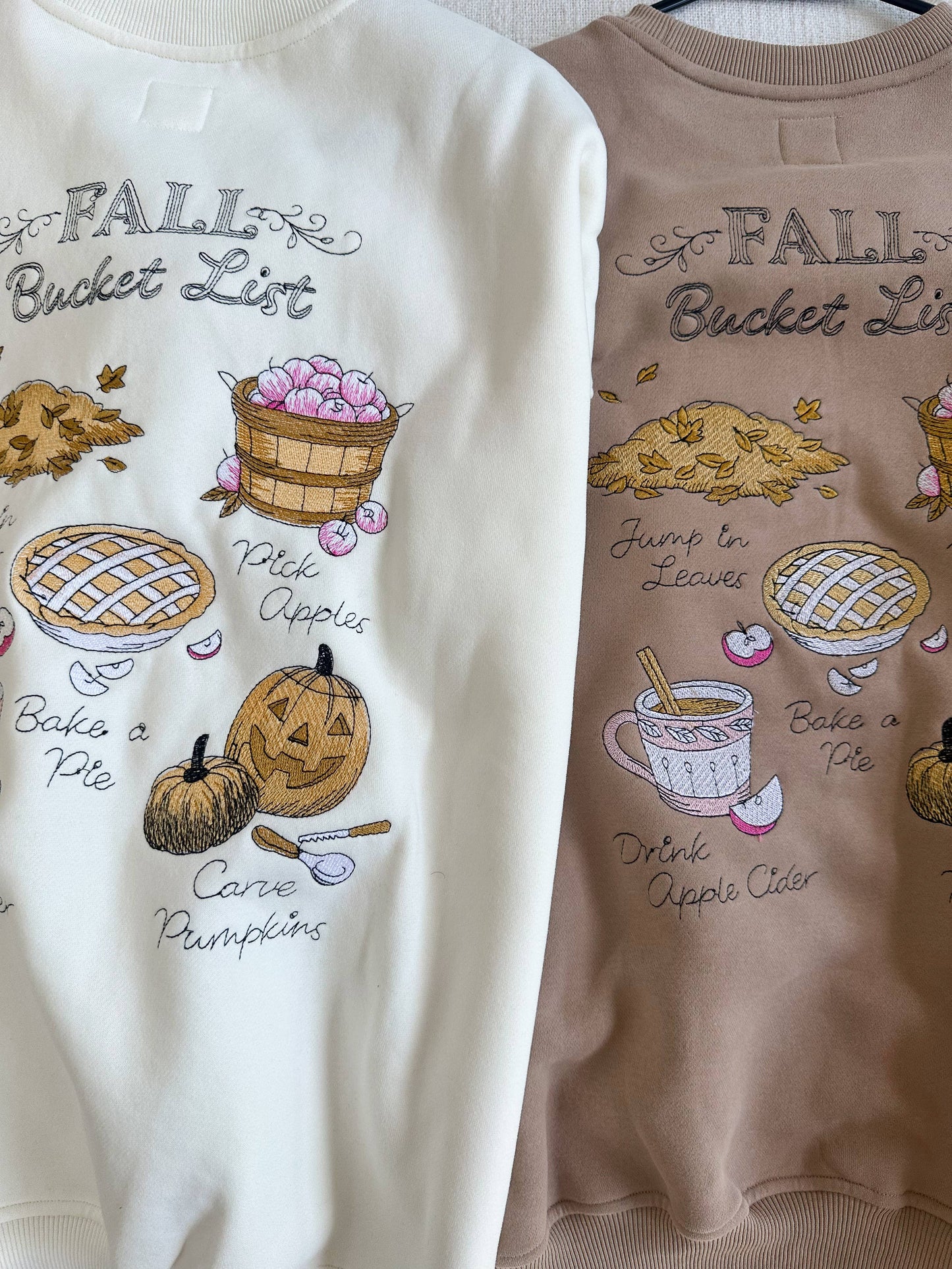 Fall Bucket List Embroidered Sweatshirt