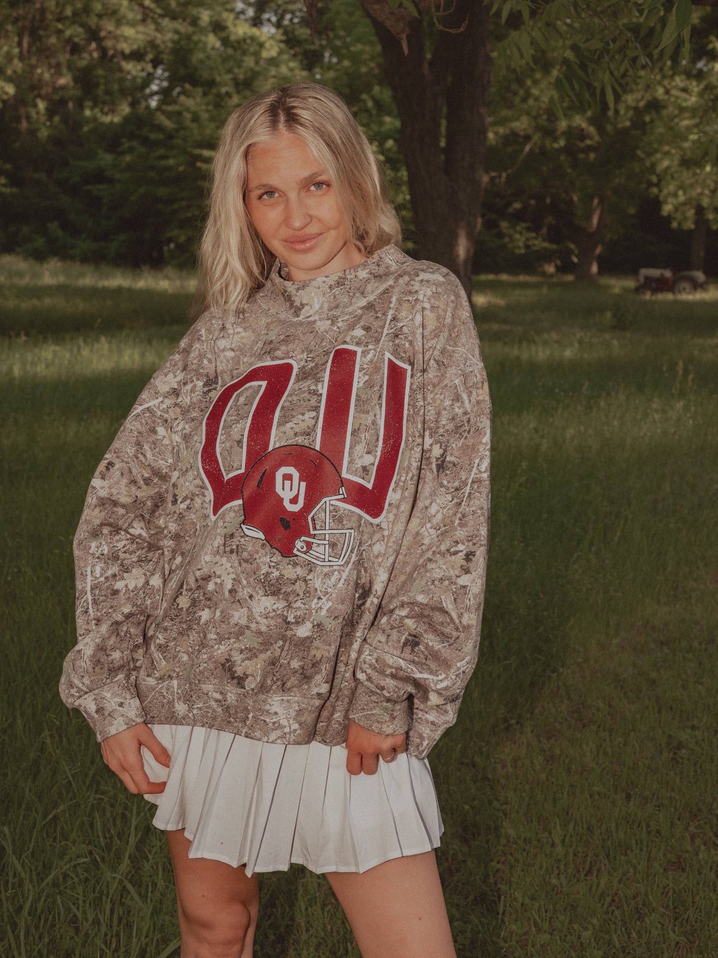 PRE-ORDER OU Sooner Camo Mock Neck Pullover
