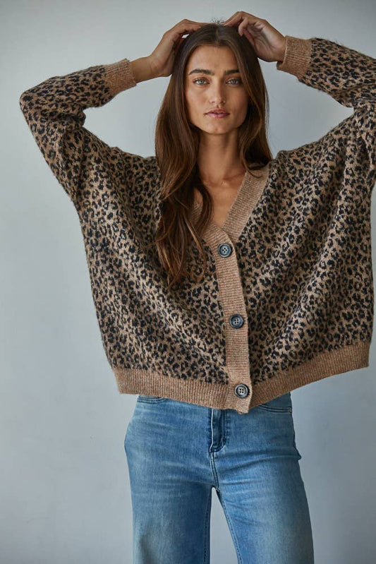 Charlie Animal Print Cardigan