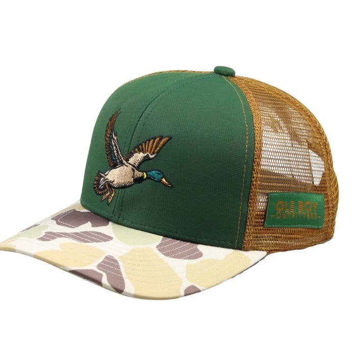 OLE BOY Flying Mallard Camo Trucker Hat