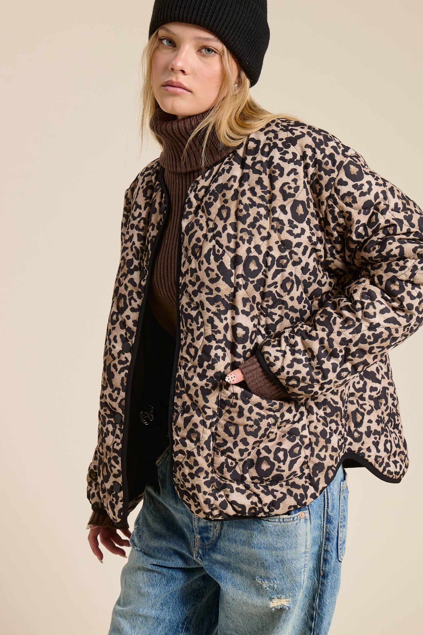 Lily Leopard Quilted Jacket